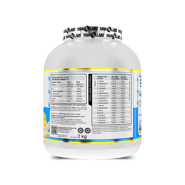 yava labs Elite Whey Protein 2 kg cookies with Cream - Image 2